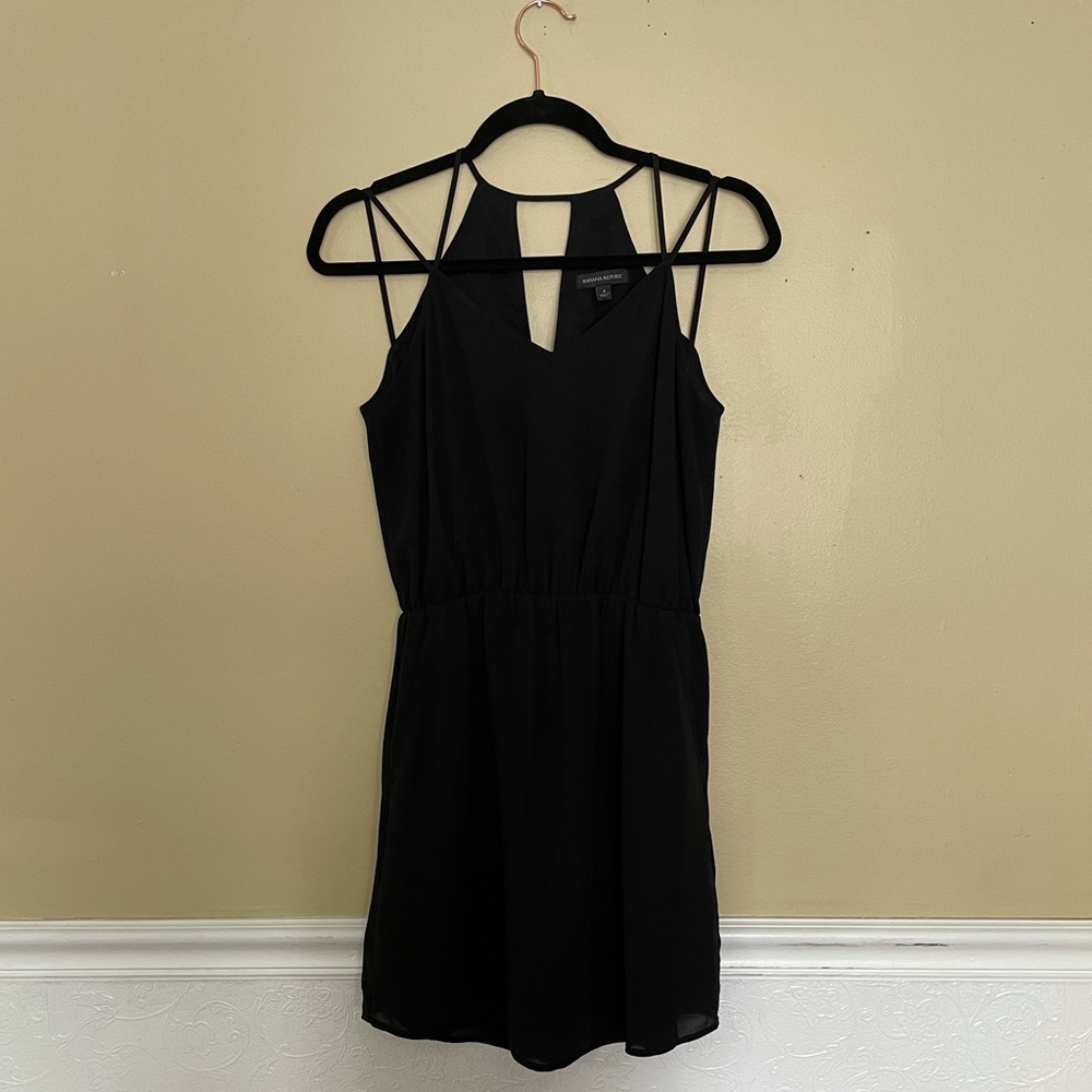 Banana Republic Short Black Strappy Summer Dress